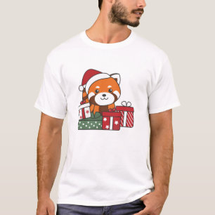 Red Panda kerstcadeau Winter Red Pandas T-shirt
