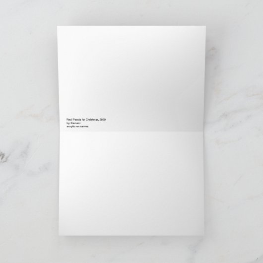 Red Panda Kerstmis Kaart (Binnen)