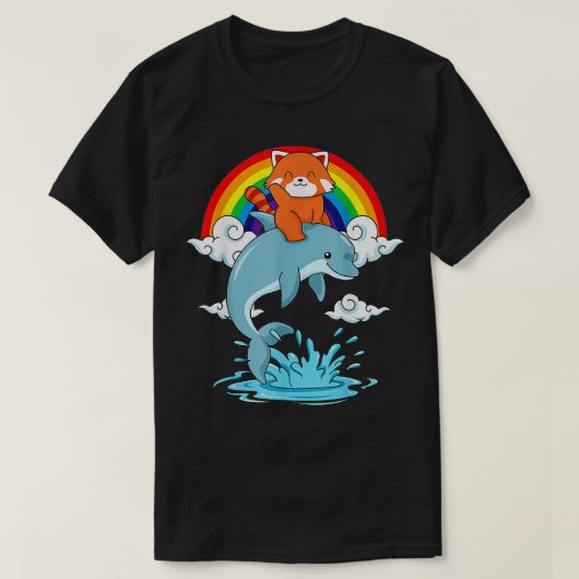 Red Panda Kinder Dolphin T-shirt (Design voorkant)
