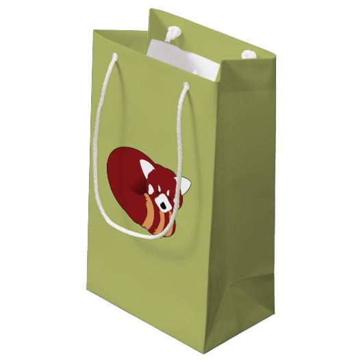 Red Panda Klein Cadeauzakje (Achterkant Gekanteld)