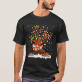 Red Panda Lighting Xmas - Rood Rood Panda Christus T-shirt (Voorkant)