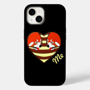 Red Panda Love hart Case-Mate iPhone Case