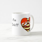 Red Panda Love hart Koffiemok (Voorkant rechts)