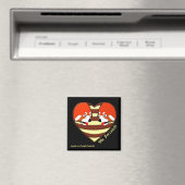 Red Panda Love hart Magneet (Insitu (Vaatwasser))