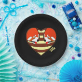 Red Panda Love hart Papieren Bordje (Feest)