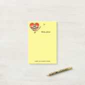 Red Panda Love hart Post-it® Notes (Op bureau)