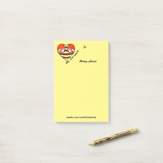 Red Panda Love hart Post-it® Notes (Op bureau)