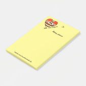 Red Panda Love hart Post-it® Notes (Schuin)