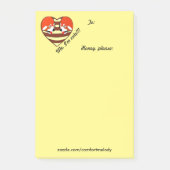Red Panda Love hart Post-it® Notes (Voorkant)