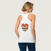 Red Panda Love hart Tanktop (Volledige Achterkant)