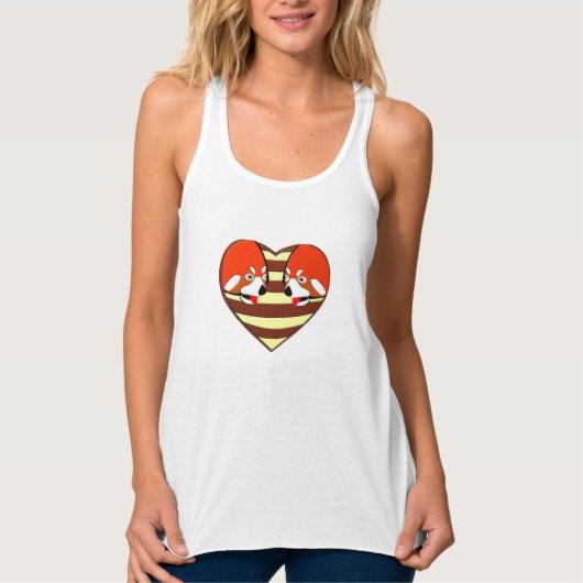 Red Panda Love hart Tanktop (Voorkant)