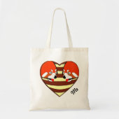Red Panda Love hart Tote Bag (Voorkant)