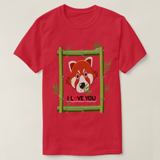 Red Panda Love T-shirt (Design voorkant)