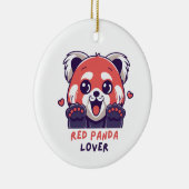 Red Panda Lover Keramisch Ornament (Rechts)