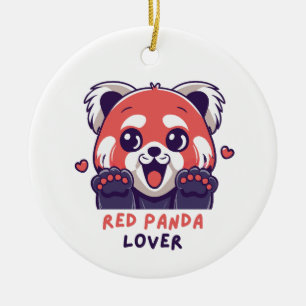 Red Panda Lover Keramisch Ornament