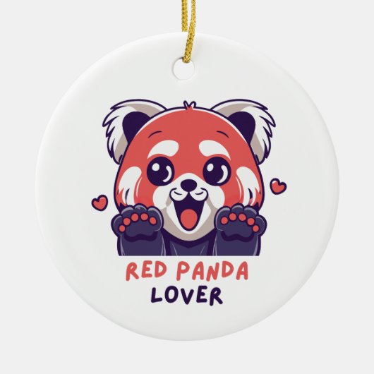 Red Panda Lover Keramisch Ornament (Voorkant)