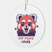 Red Panda Lover Keramisch Ornament (Links)