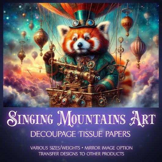 Red Panda Mechanical Wonderland Vluchtontkoppeling Tissuepapier