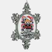 Red Panda Merry Christmas 12/25/25 Tin Sneeuwvlok Ornament (Links)