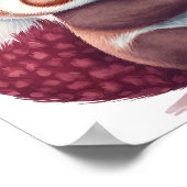 Red Panda met ballonvaardig hart. Poster (Hoek)