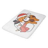 Red Panda met Snowman in de winter voor Kerstmis Badmat (Gekanteld)