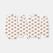 Red Panda met Snowman in de winter voor kerstmis Bedankdoosjes (Uitgevouwen)