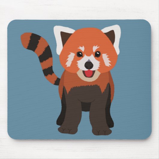 Red Panda Mousepad Muismat (Voorkant)