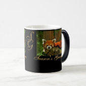 Red Panda Natuur Seasons Greetings Monogram Mok (Voorkant rechts)