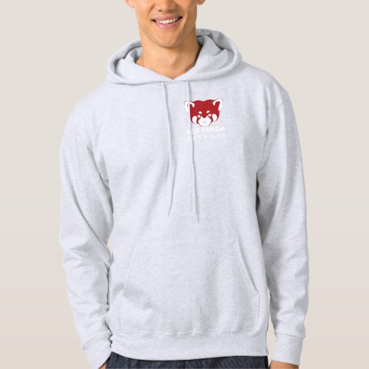 Red Panda Network Zip Hoodie - Donker (Voorkant)