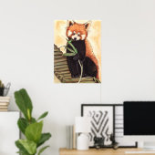Red Panda Nom Poster (Thuiskantoor)