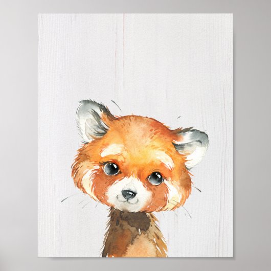 Red Panda Nursery Art Print (Voorkant)