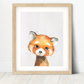 Red Panda Nursery Art Print