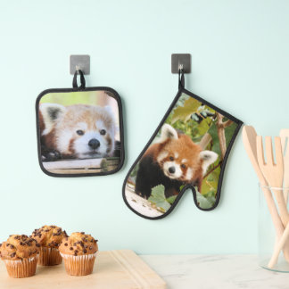 Red Panda Ovenwant & Pannenlap Set