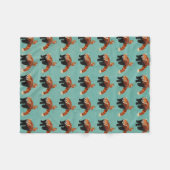Red Panda & Owl Fleece Blanket (Voorkant (Horizontaal))