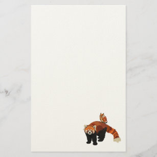 Red Panda & Owl Stationery Briefpapier