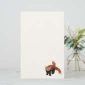 Red Panda & Owl Stationery Briefpapier (Staand voorkant)