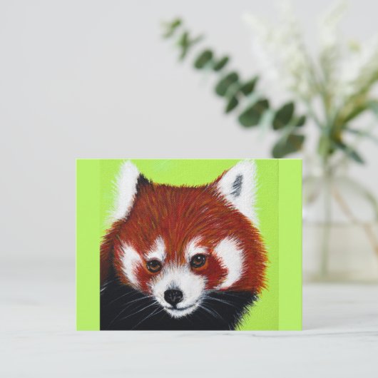 Red Panda Painting Briefkaart (Staand voorkant)
