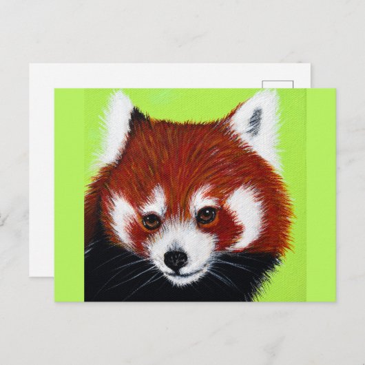 Red Panda Painting Briefkaart (Voorkant / Achterkant)