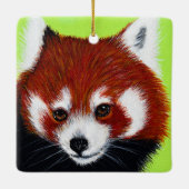 Red Panda Painting Keramisch Ornament (Achterkant)