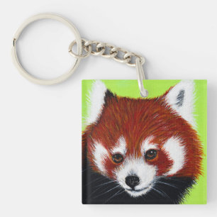 Red Panda Painting Sleutelhanger