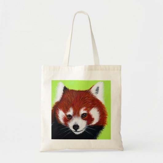 Red Panda Painting Tote Bag (Voorkant)