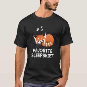 Red Panda Pandas Nap Sleeping Sleep Pajama Pajamas T-shirt