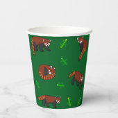 Red Panda Papieren Bekers (Achterkant)