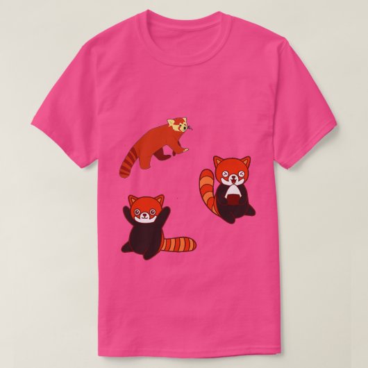 Red Panda Pattern Pack T-shirt (Design voorkant)