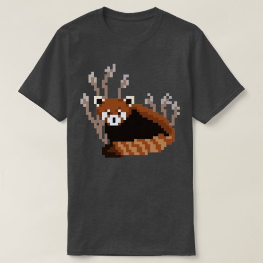 Red Panda Pixel Art T-shirt (Design voorkant)