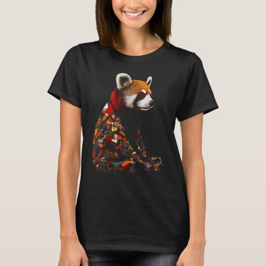 Red Panda Polygon  Animal Colourful Red Panda T-shirt (Voorkant)