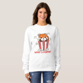 Red Panda Popcorn Whats Poppin Funny Trui (Voorkant volledig)