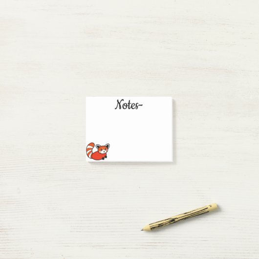 Red Panda Post-it® Notes (Op bureau)