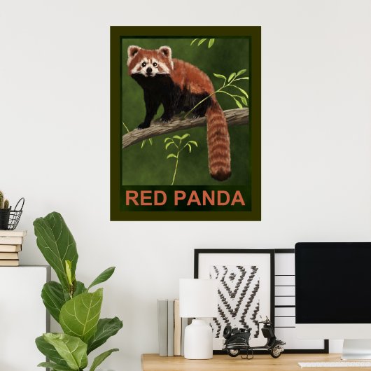 Red Panda Poster (Thuiskantoor)