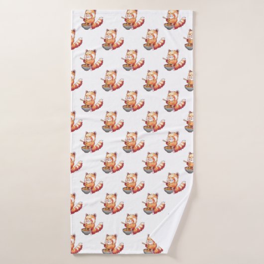 Red Panda Ramen Bath Towel Badhanddoek (Badhanddoek)